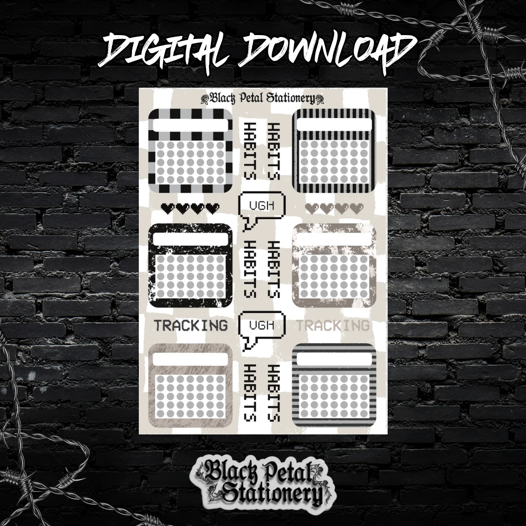 Skater Habit Trackers - Digital Sticker