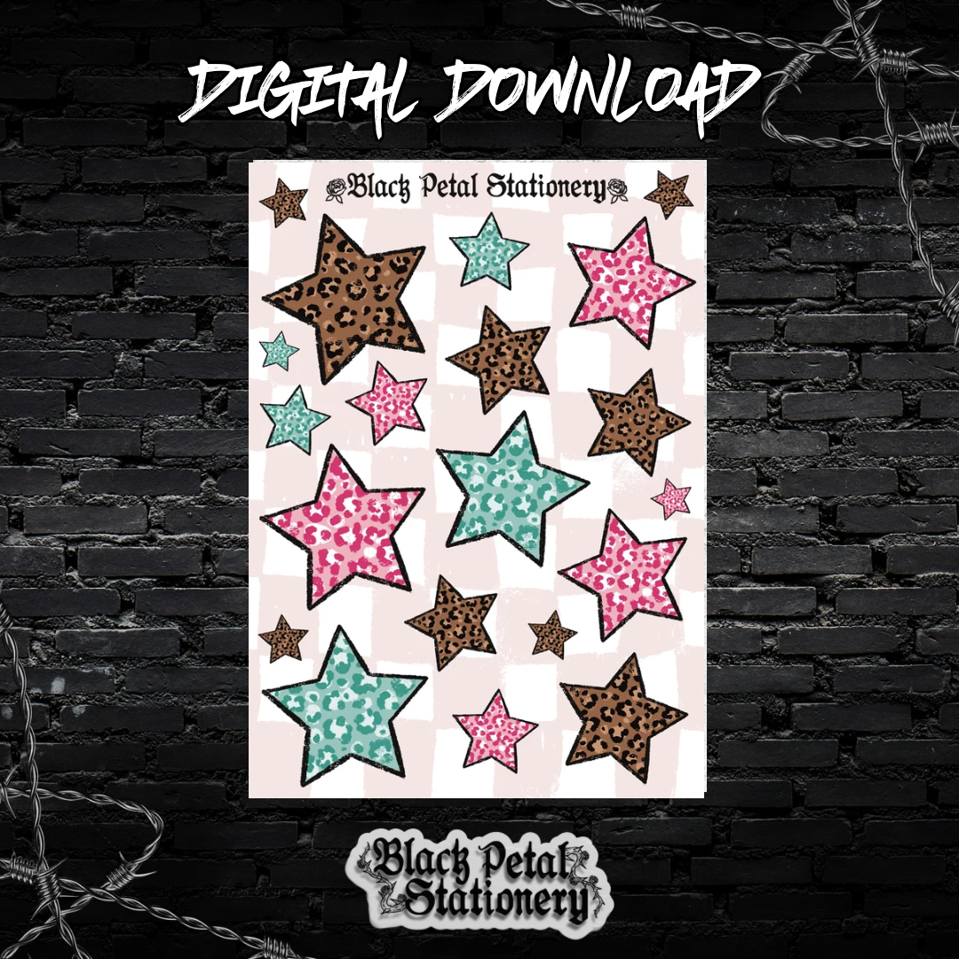 Leopard Stars - Digital Sticker