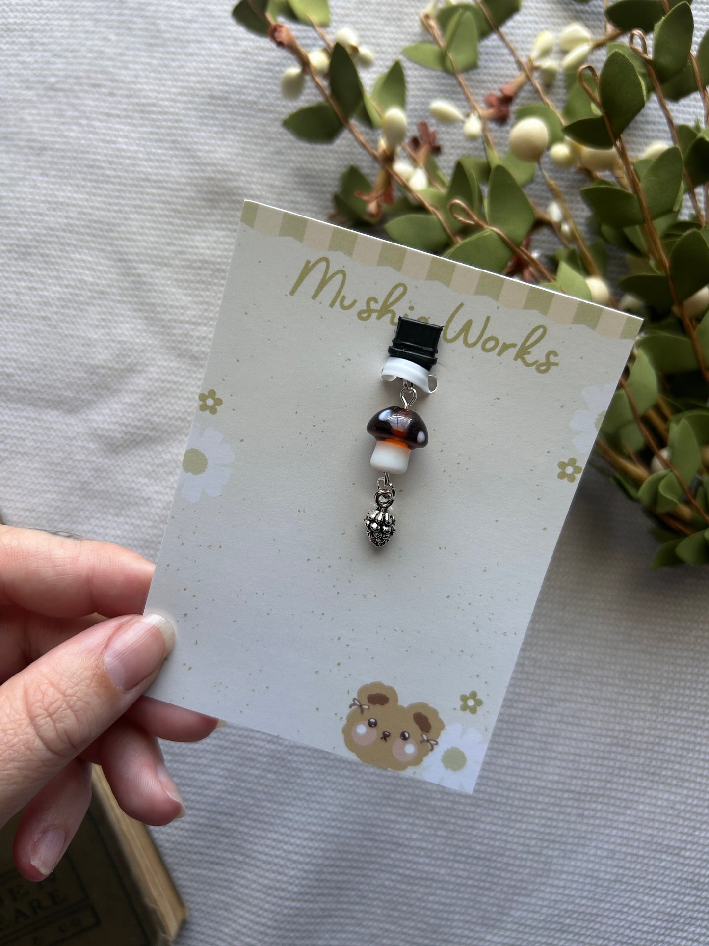 Pinecone Toadstool Kindle Charm