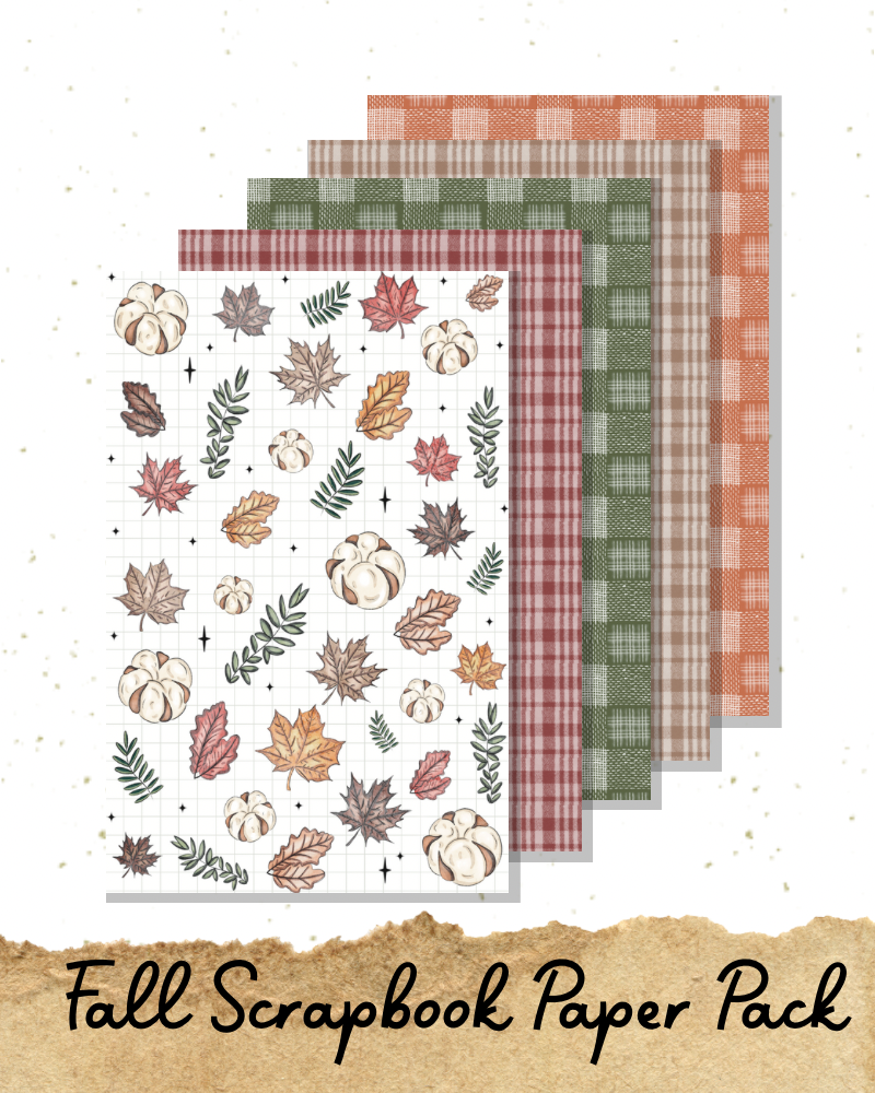 Fall Scrapbook Paper Pack