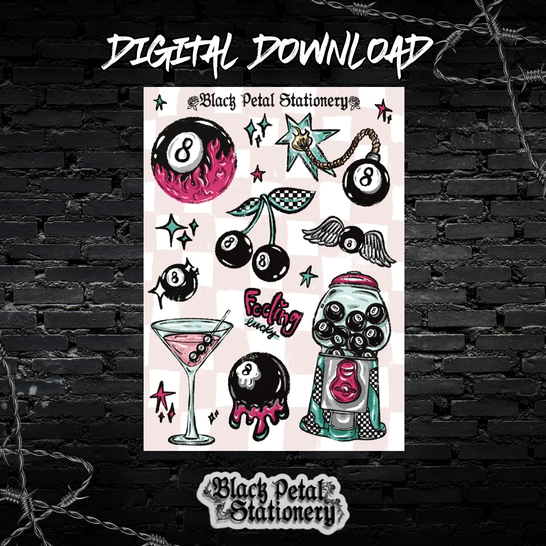 8 Ball Baddie - Digital Sticker