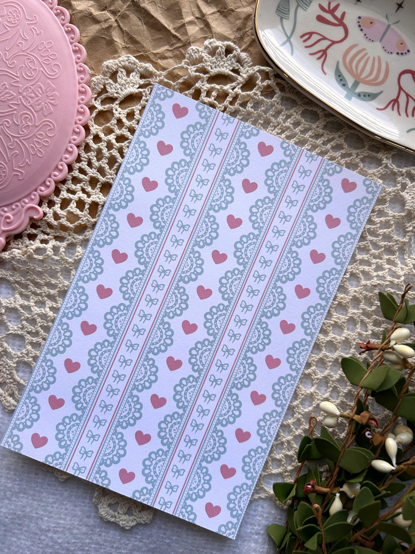 Coquette Lace Scrapbook Paper