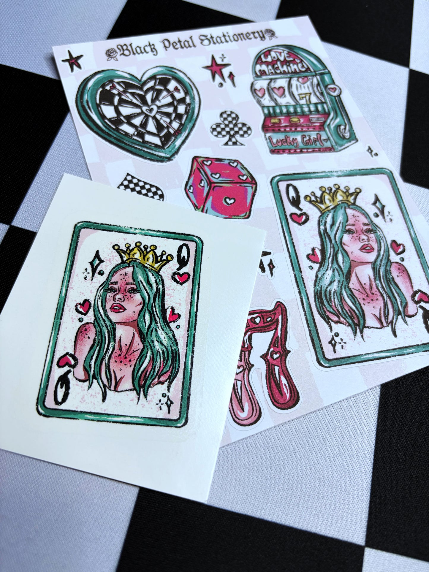 Queen Of Hearts Temporary Tattoo