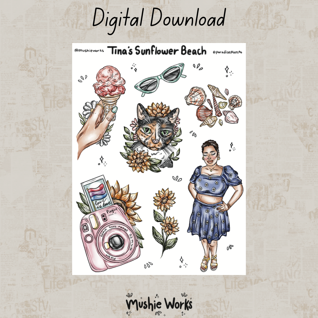 Tina's Sunflower Beach - Digital Download