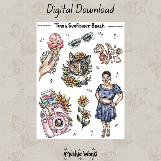 Tina's Sunflower Beach - Digital Download