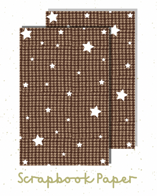 Tweed Stars Scrapbook Paper