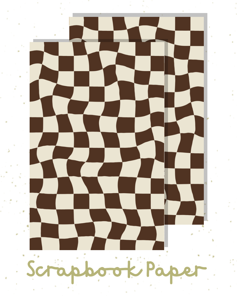 Mocha Check Scrapbook Paper