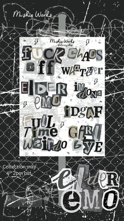 Elder Emo Collection - Digital Sticker Pack