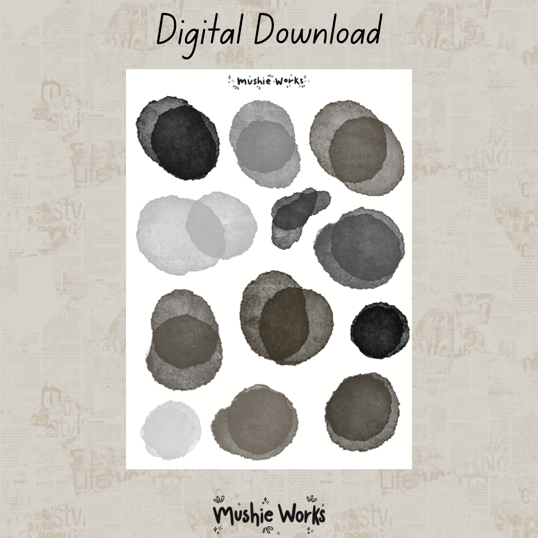 Black Blotches  - Digital Download