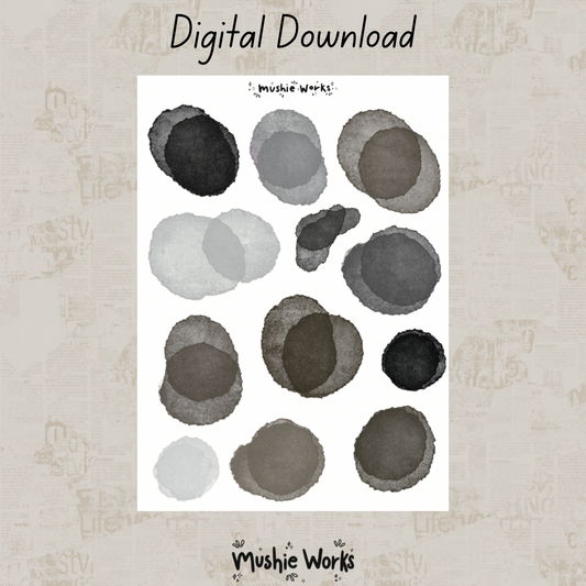 Black Blotches  - Digital Download