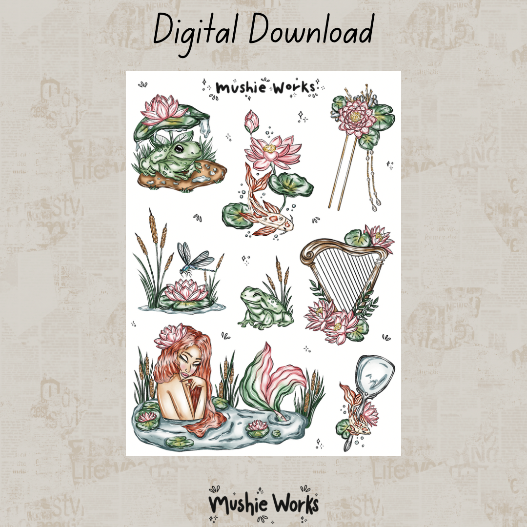 Lily Pad Mermaid - Digital Download