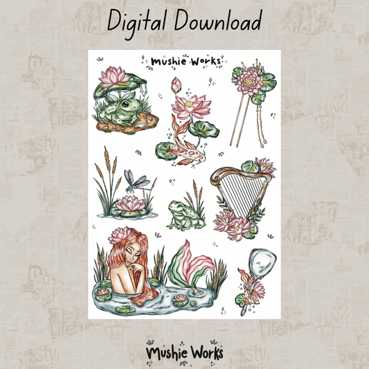 Lily Pad Mermaid - Digital Download