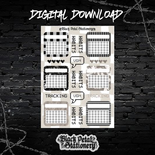 Skater Habit Trackers - Digital Sticker