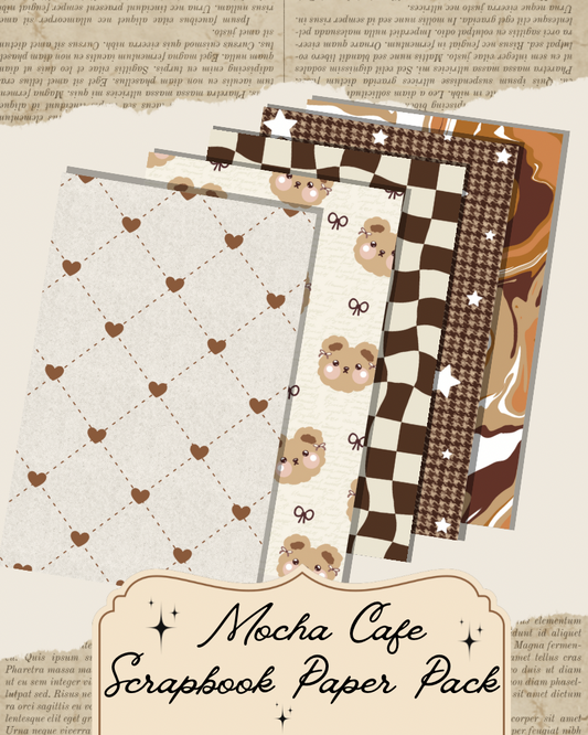 Mocha Cafe Scrapbook Paper Pack