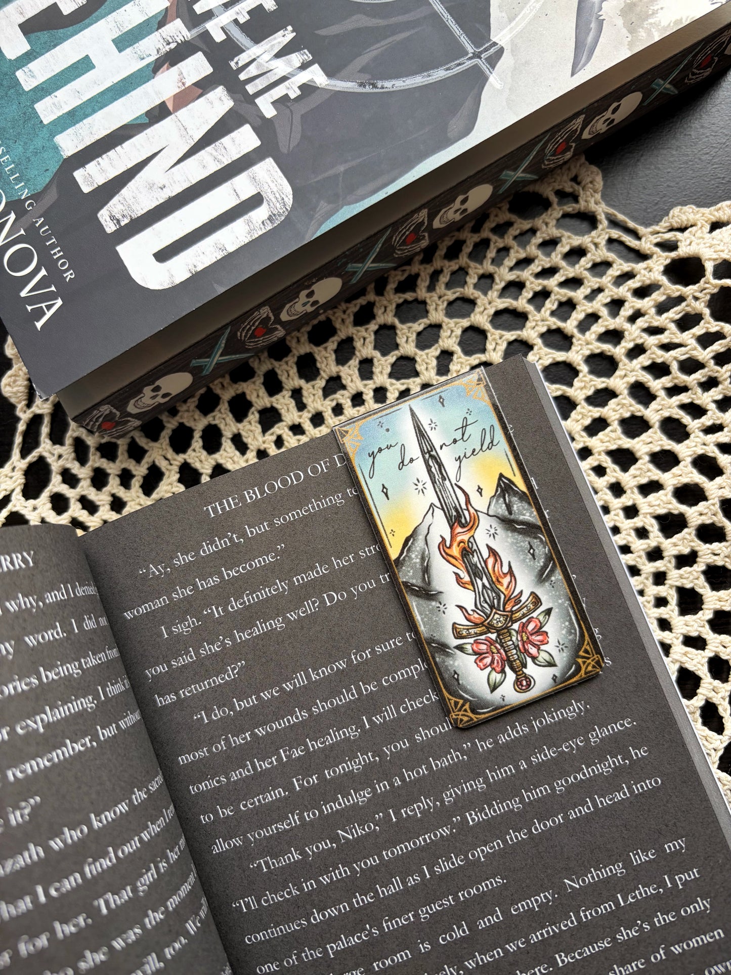 Flaming Sword Magnetic Bookmark