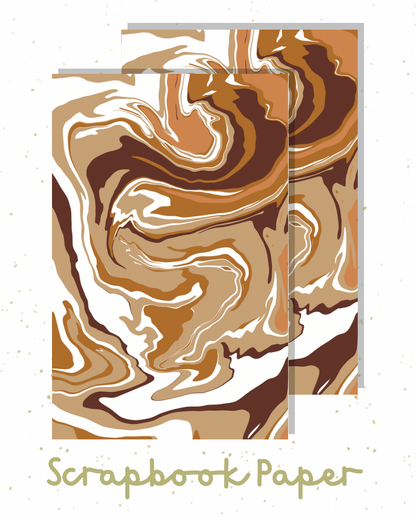 Iced Coffee Scrapbook Paper