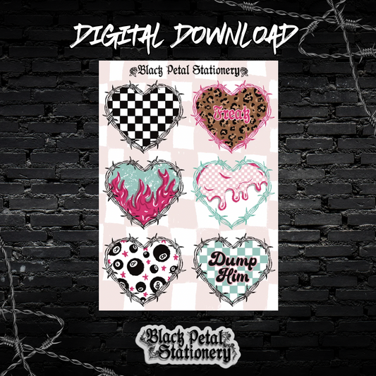 Barbed Hearts - Digital Sticker