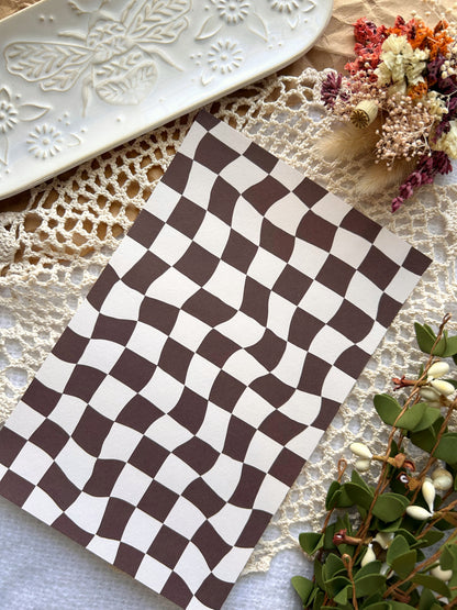 Mocha Check Scrapbook Paper