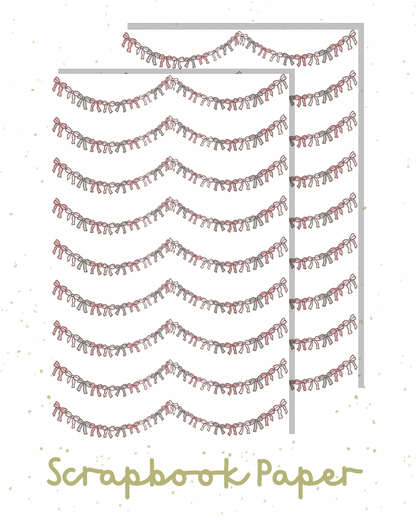 Garland Of Bows Scrapbook Paper