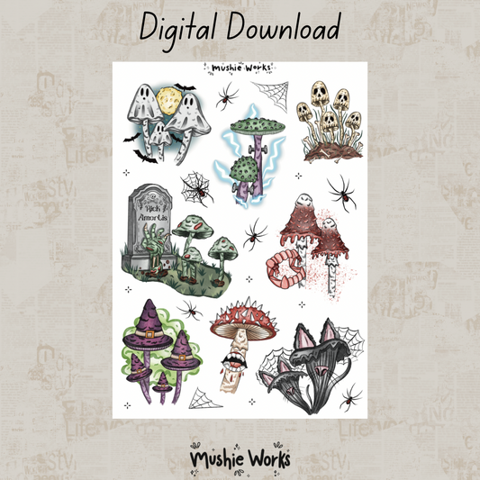 Spooky Mushrooms - Digital Download