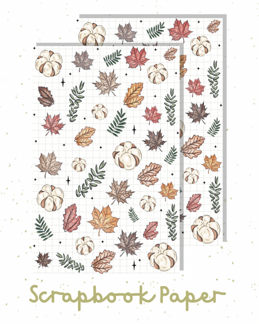 Fall Leaves Scrapbook Paper