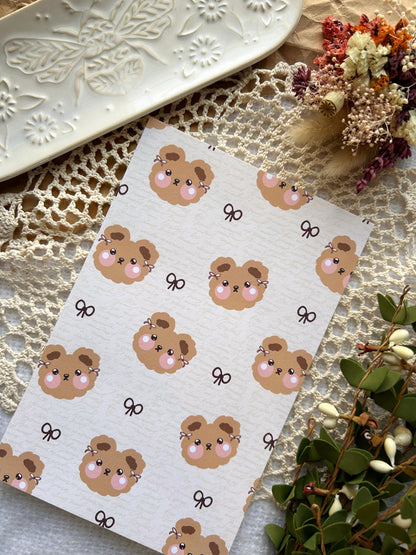 Fluffy Teddy Bear Scrapbook Paper