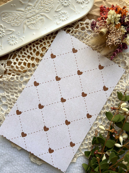 Heart Stitching Scrapbook Paper