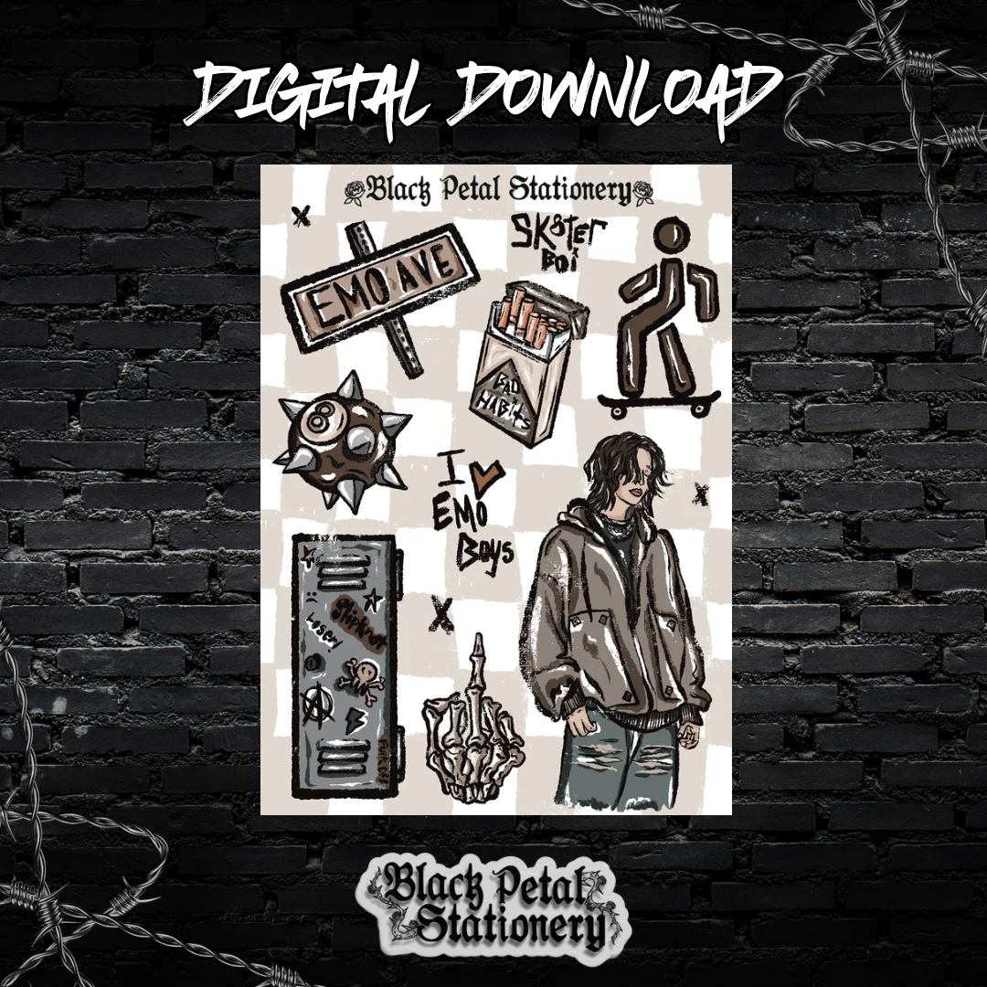 Hot Emo Boy - Digital Sticker