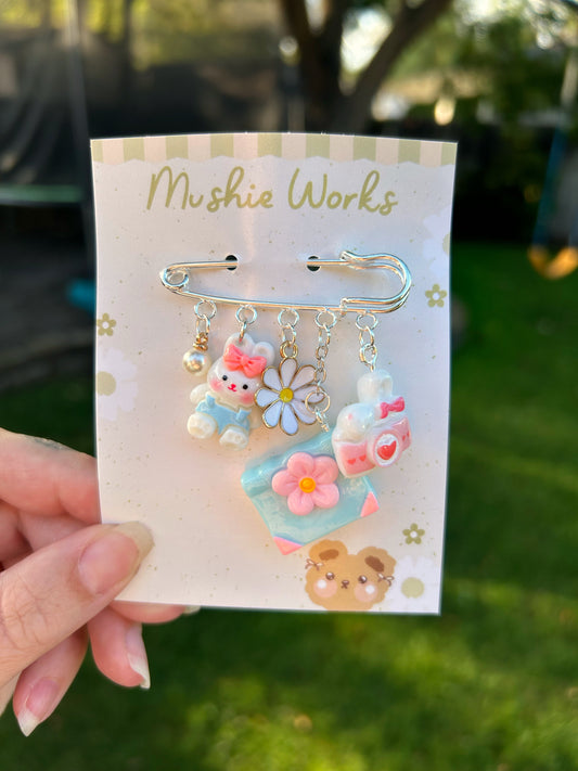 bow bun bun safety pin