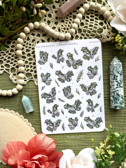 Stone & Mossy Butterflies