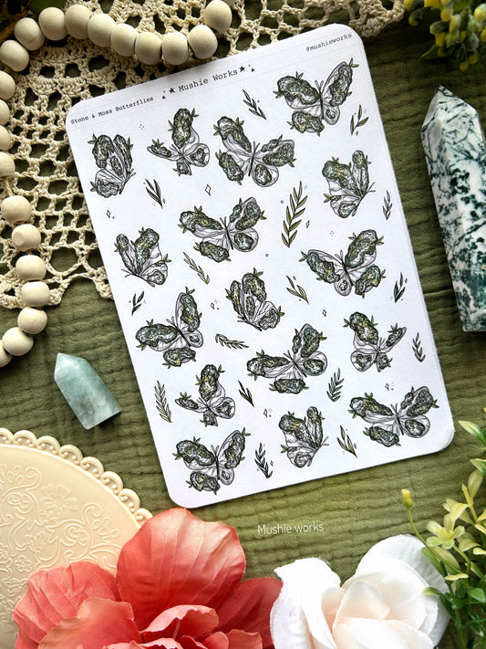 Stone & Mossy Butterflies